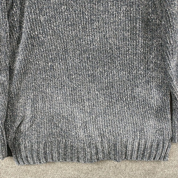 Orvis Women's Pullover Marled Knit Sweater Blue Medium V-Neck Ribbed Hem - Picture 7 of 12